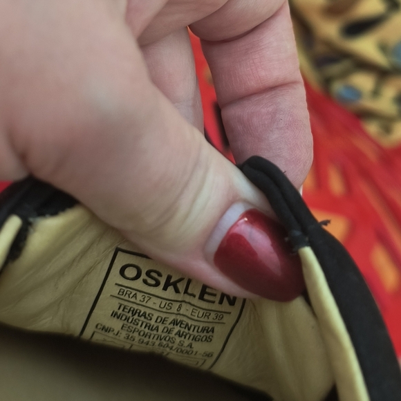 Osklen women's Black Leather Sneakers Sz US 8 Eu 39 - Picture 3 of 9